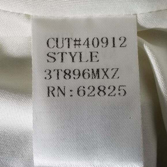 Tadashi Shoji Lace Sheath Cocktail Dress Ivory Gold Size 8 Preowned - Picture 5 of 6